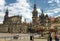 Dresden Cathedral of the Holy Trinity Hofkirche and Dresden Castle Hausmannsturm on Theaterplatz in Dresden, Germany