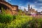 Dresden city skyline panorama at Elbe River and Augustus Bridge, Dresden, Saxony, Germany