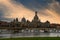 Dresden cityscape at evenig twilight