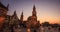 Dresden, Germany. Cathedral of the Holy Trinity or Hofkirche at dusk