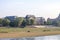 DRESDEN, GERMANY - SEPTEMBER 19, 2018: View on old city from Elbe river