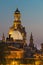 Dresden night, Germany - Frauenkirche Church, Art Academy