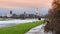 Dresden panorama from Elbe riverbank