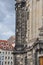 Dresden`s Frauenkirche within its historic picturesque old town