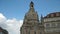 Dresden, Saxony Germany the famous Frauenkirche Church of our Lady in the old city center with tourists walking around