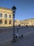 Dresden street in winter, Germany,