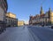 Dresden street in winter, Saxony, Germany