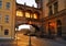 Dresden sunset arch at Taschenberg street Germany