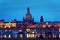 Dresden view from Elbe river by night