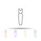 Dress, clothes, clothing woman multi color style icon. Simple thin line, outline  of clothes icons for ui and ux, website or