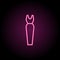 Dress, clothes, clothing woman neon icon. Simple thin line, outline vector of clothes icons for ui and ux, website or mobile