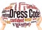 Dress code word cloud sphere concept