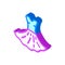 dress dancer isometric icon vector illustration