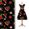 Dress fabric pattern with funny tattoo