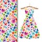 Dress fabric pattern with spring pattern