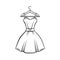 Dress hanger, outline