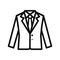 Dress jacket, shirt and tie icon