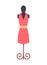 Dress Pink Mannequin Fashion Vector Illustration