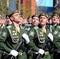 Dress rehearsal of parade in honor of Victory Day on red square on 7 may 2017. Cadets Military-space Academy named after Mozhaisky