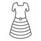 Dress thin line icon. Lady clothes vector illustration isolated on white. Gown outline style design, designed for web