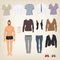 Dress up doll with hipster outfits