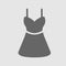 Dress vector icon. Female clothing