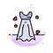 Dress, Women, Wedding Dress, Wedding Abstract Flat Color Icon Template