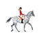 Dressage basics. Lynx. Girl riding a horse