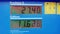 Dressed gasoline. Display shows the amount of fuel in gallons and price in dollars