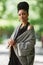 Dressed to the nines. Portrait of an attractive young woman posing outdoors.