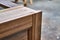 Dresser elements in a workshop. Solid wood chest of drawers. Furniture manufacture