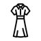 dresses day and casual line icon vector illustration