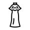 dresses evening gowns garment line icon vector illustration