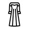dresses evening gowns line icon vector illustration