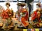 Dressing dance of Geisha Japanese dolls