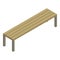 Dressing room bench icon, isometric style