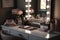 dressing table with vanity mirror and lighting for flawless makeup application