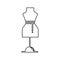 Dressmaker model icon. Element of cyber security for mobile concept and web apps icon. Thin line icon for website design and