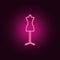 Dressmaker model neon icon. Elements of Women\'s accessories set. Simple icon for websites, web design, mobile app, info graphics