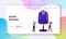 Dressmaking, Sewer Profession Landing Page Template. Apparel or Fashion Designers Projecting Garment on Mannequin