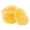 dried ananas slices, candied pineapple slice isolated on white b