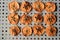 Dried Apple Slices Close-up. Drying Fruits at Home