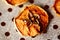 Dried Apple Slices Close-up. Drying Fruits at Home