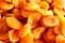 Dried apricot, dried apricots close-up view from the top