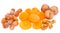 Dried apricots, hazelnut, open walnut