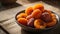 Dried apricots the table close-up vitamin rustic kitchen tasty healthy