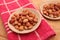 Dried brown kidney beans in a bowl