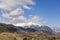 Dried cedar and snowy mountain views