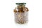 Dried chanterelle mushrooms in a jar