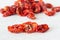 Dried cherry tomatoes close-up